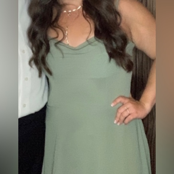 Mori Lee Dress; Sage; Style 21766; Size 18 Street Size 14; ONLY WORN ONCE - Picture 10 of 12